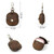 Crazy Horse Leather Wireless Bluetooth Earphone Cover For Samsung Galaxy Buds2(Coffee)