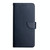 For iPhone 14 Pro Max Genuine Leather Fingerprint-proof Horizontal Flip Phone Case (Blue)