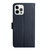 For iPhone 14 Pro Max Genuine Leather Fingerprint-proof Horizontal Flip Phone Case (Blue)