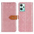 For OnePlus CE 2 Lite 5G European Floral Embossed Flip Leather Phone Case(Pink)