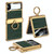For Samsung Galaxy Z Flip3 5G GKK Integrated Plating + Leather Flip Phone Case(Crocodile Green) For Samsung Galaxy Z Flip3 5G GKK Integrated Plating + Leather Flip Phone Case(Crocodile Green)