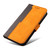 For Samsung Galaxy M33 5G Global Stitching-Color Horizontal Flip Leather Phone Case(Orange)