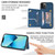 For iPhone 13 Pro Line Card Holder Phone Case (Blue)