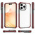 For iPhone 14 Pro Acrylic Four Corners Shockproof Phone Case (Transparent Blue)