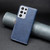 For Samsung Galaxy S21 Ultra 5G Color Matching Double Sewing Thread Leather Phone Case(Blue)