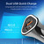 TE-P23 38W PD USB-C / Type-C + QC3. 0 USB Triangle Car Charger + USB-C / Type-C to 8 Pin Data Cable, Length: 1m(White)