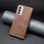For Samsung Galaxy M23 5G Color Matching Double Sewing Thread Leather Phone Case(Brown)