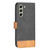 For Samsung Galaxy S21 FE 5G BF11 Color Matching Skin Feel Leather Phone Case(Black)
