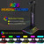 Dual USB RGB Color Changing Gaming Headset Stand(Black)