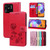 For Xiaomi Redmi 10C Rose Embossed Leather Phone Case(Red) For Xiaomi Redmi 10C Rose Embossed Leather Phone Case(Red)