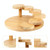 Wood Serving Tray Rotating Steps Meat Plate Sushi Dish, Specification: Round Nine Steps
