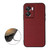 For OPPO A57 5G Accurate Hole Carbon Fiber Texture PU Phone Case(Red)