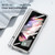 For Samsung Galaxy Z Fold3 5G 360 Full Body Electroplating Hinge Phone Case with Stylus(Transparent)