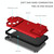 For Samsung Galaxy S22 Ultra 5G Stereoscopic Holder Sliding Camshield Phone Case(Red)
