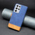For Samsung Galaxy S21 Ultra 5G BF11 Color Matching Skin Feel Leather Phone Case(Blue)