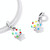 S925 Sterling Silver Silver Rainbow Glaze Pendant DIY Bracelet Necklace Accessories
