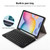 Square Cap Bluetooth Keyboard Leather Case with Pen Slot for Samsung Galaxy Tab S6 Lite(Green)
