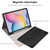 Square Cap Bluetooth Keyboard Leather Case with Pen Slot for Samsung Galaxy Tab S6 Lite(Green)