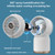 Spray Humidified LED Digital Display Office Home Fan, Style: 3600mAh Rechargeable(Blue) Spray Humidified LED Digital Display Office Home Fan, Style: 3600mAh Rechargeable(Blue)
