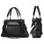TFZ 250 Geometric Colorblock Soft Leather Handbag(Black White)