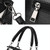 TFZ 250 Geometric Colorblock Soft Leather Handbag(Black White)