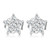 S925 Sterling Silver Mini Flower Ear Stud Women Earrings(Silver)