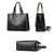 1688 Multifunctional Vintage Ladies Handbag(Black)
