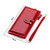 3506 RFID Anti-Degaussing Oil Wax Vintage Texture Genuine Leather Hand Held Wallet for Ladies(Yellow)