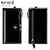 3506 RFID Anti-Degaussing Oil Wax Vintage Texture Genuine Leather Hand Held Wallet for Ladies(Black)