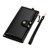 3506 RFID Anti-Degaussing Oil Wax Vintage Texture Genuine Leather Hand Held Wallet for Ladies(Black)