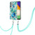 For Samsung Galaxy A73 5G Electroplating Splicing Marble TPU Phone Case with Lanyard(Green)