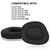 2 PCS Replacement Earpads for Corsair Void Pro Elite,Style: Black Protein Leather