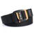 AWMN Men Casual Woven Stretch Sports Hook Buckle Belt, Length: 120cm(Black)