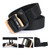 AWMN Men Casual Woven Stretch Sports Hook Buckle Belt, Length: 120cm(Black)