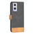 For OPPO A96 5G BF11 Color Matching Skin Feel Leather Phone Case(Black)