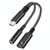 2 in 1 USB-C / Type-C Male to PD 60W USB-C / Type-C Charging + 3.5mm Audio Female Earphone Adapter (Black) 2 in 1 USB-C / Type-C Male to PD 60W USB-C / Type-C Charging + 3.5mm Audio Female Earphone Adapter (Black)