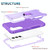 For Samsung Galaxy S22 5G 3 in 1 Ring Holder PC + TPU Phone Case(Purple)