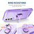 For Samsung Galaxy S22 5G 3 in 1 Ring Holder PC + TPU Phone Case(Purple)