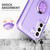 For Samsung Galaxy S22 5G 3 in 1 Ring Holder PC + TPU Phone Case(Purple)