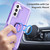 For Samsung Galaxy S22 5G 3 in 1 Ring Holder PC + TPU Phone Case(Purple)