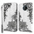 For Nokia G50 3D Painting Pattern Flip Leather Phone Case(Black Flower)
