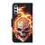 For Samsung Galaxy A13 4G Colored Drawing Pattern Flip Leather Case(Flame Skull)