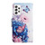 For Samsung Galaxy A73 5G Colored Drawing Pattern Flip Leather Case(Purple Butterfly)