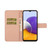 For Samsung Galaxy A22 5G Ethnic Style Embossed Pattern Leather Phone Case(Pink)