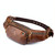 LAOSHIZI Vintage Leather Waist Bag Shoulder Crossbody Bag Shoulder Chest Bag For Men(Brown)