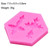 4 PCS Cross Shape Silicone Fondant Cake Mold Baking Tool(Pink)