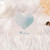 100 PCS A368 Heart Shape Thanks Greeting Card(Light Blue)
