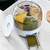 Kitchen Divider Rotating Cereal Storage Box(Transparent)