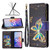 For OPPO A96 5G Colored Drawing Pattern Zipper Leather Phone Case(Big Butterfly)