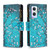 For OPPO A96 5G Colored Drawing Pattern Zipper Leather Phone Case(Plum Blossom)